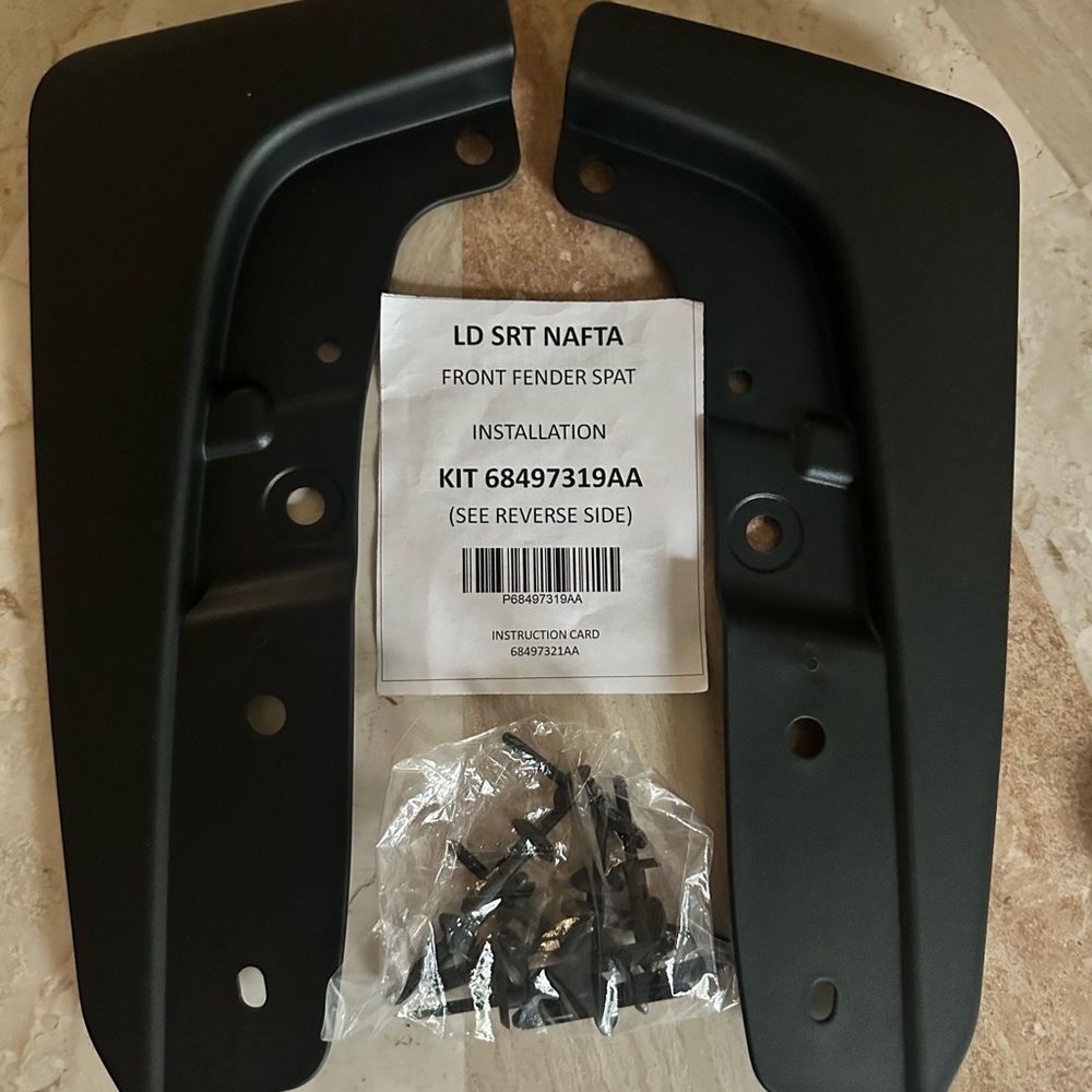 New Dodge Front Fender Spat Kit